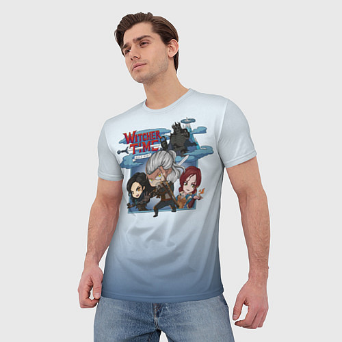 Мужская футболка Ведьмак 3 с Йеннифэр и Трисс / 3D-принт – фото 3