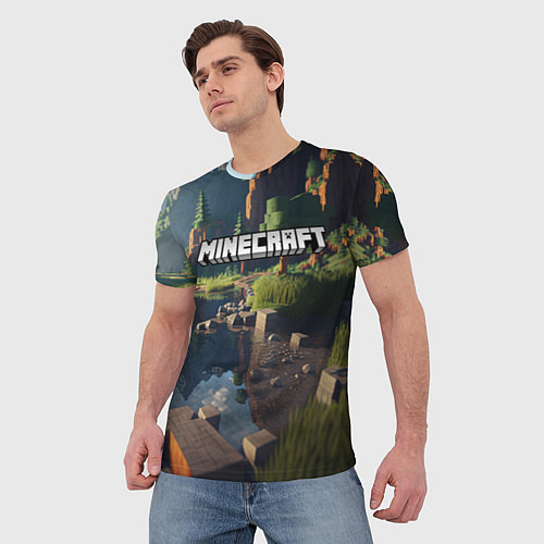 Мужская футболка Minecraft real life / 3D-принт – фото 3