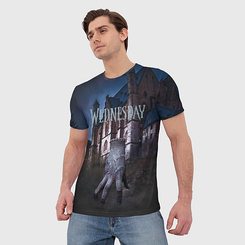 Мужская футболка Уэнсдей Аддамс, вещь / 3D-принт – фото 3