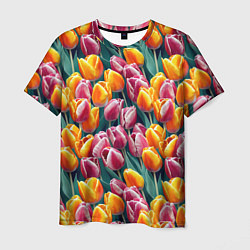 Футболка мужская Роскошные тюльпаны, цвет: 3D-принт