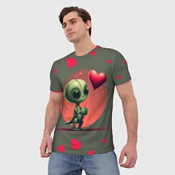 Футболка мужская Влюбленный инопланетянин, цвет: 3D-принт — фото 2