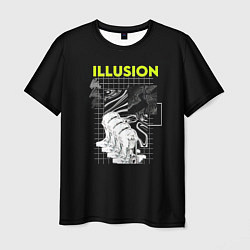 Футболка мужская Illusion face, цвет: 3D-принт