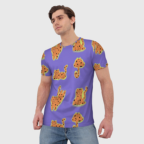 Мужская футболка Принт с леопардами / 3D-принт – фото 3