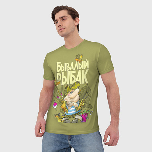 Мужская футболка Бывалый рыбак / 3D-принт – фото 3