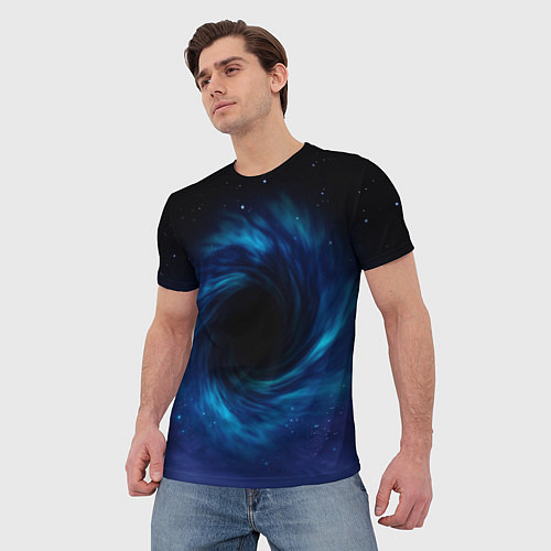 Мужская футболка Воронка в космосе / 3D-принт – фото 3