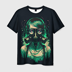 Футболка мужская Girl in Gasmask, цвет: 3D-принт