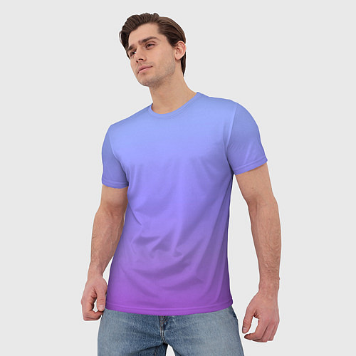 Мужская футболка Фиолетовый градиент / 3D-принт – фото 3