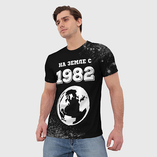 Мужская футболка На Земле с 1982: краска на темном / 3D-принт – фото 3