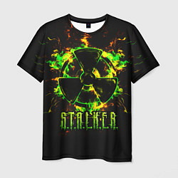 Футболка мужская S T A L K E R yellow-green fire, цвет: 3D-принт