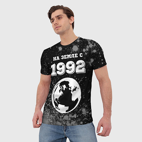 Мужская футболка На Земле с 1992: краска на темном / 3D-принт – фото 3
