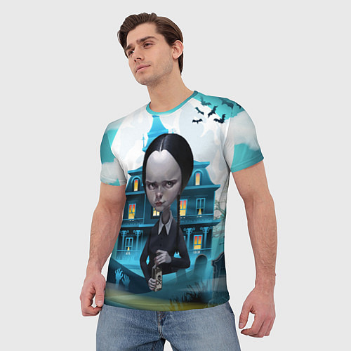 Мужская футболка Семейка Аддамс - старый замок / 3D-принт – фото 3
