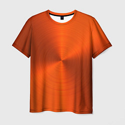 Футболка мужская Оранжевый волнообразный дисковый узор, цвет: 3D-принт