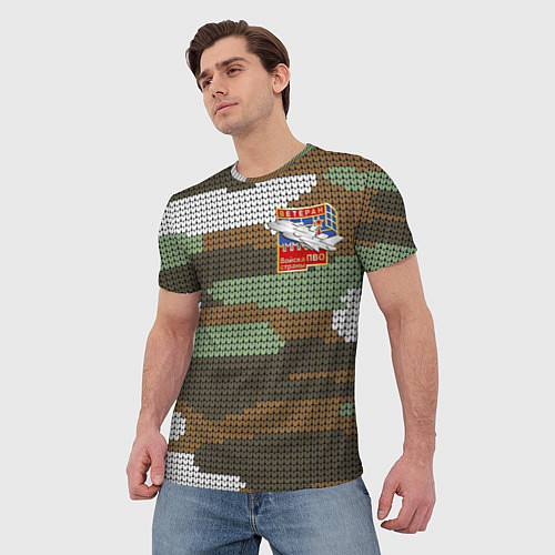 Мужская футболка Ветеран ПВО / 3D-принт – фото 3