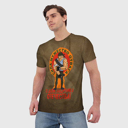 Мужская футболка За Отечество / 3D-принт – фото 3
