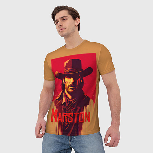 Мужская футболка John Marston poster / 3D-принт – фото 3