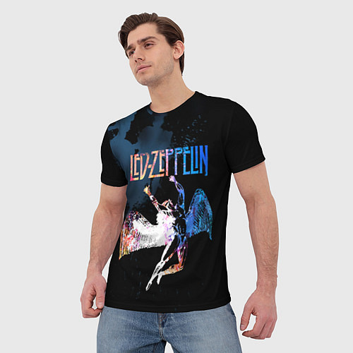 Мужская футболка Led Zeppelin black / 3D-принт – фото 3