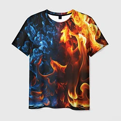 Футболка мужская Битва огней - два пламени, цвет: 3D-принт