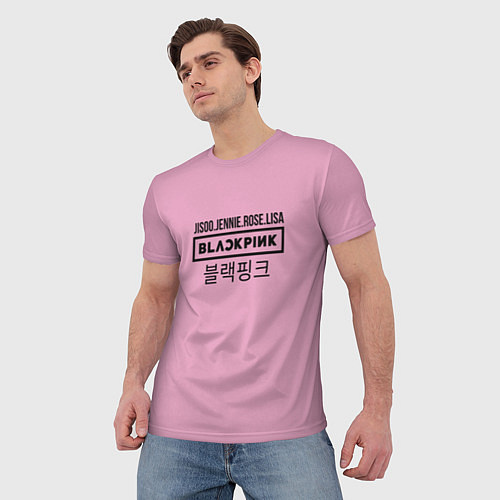 Мужская футболка BlackPink Лого / 3D-принт – фото 3