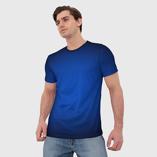 Мужская футболка Кобальтовый градиент / 3D-принт – фото 3