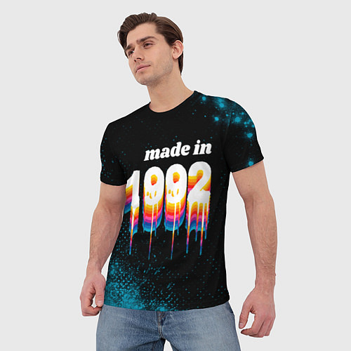Мужская футболка Made in 1992: liquid art / 3D-принт – фото 3