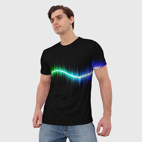 Мужская футболка Неоновый разрез Neon / 3D-принт – фото 3