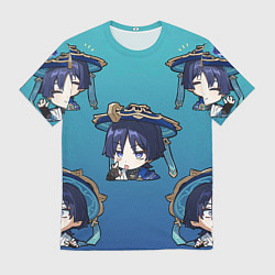 Футболка мужская Чиби Странник Genshin Impact, цвет: 3D-принт
