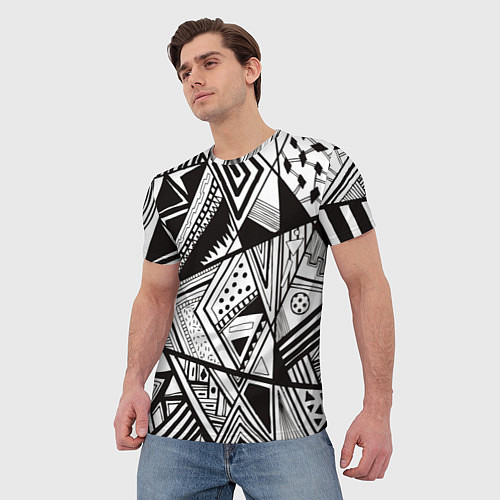 Мужская футболка Геометрический орнамент / 3D-принт – фото 3