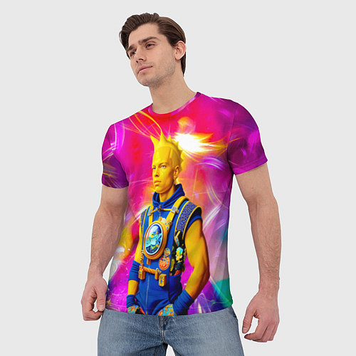 Мужская футболка Барт Симпсон - крутой чувак - нейросеть / 3D-принт – фото 3