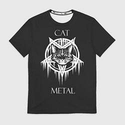 Футболка мужская Cat metal, цвет: 3D-принт