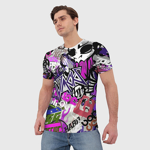 Мужская футболка Рок тематика / 3D-принт – фото 3