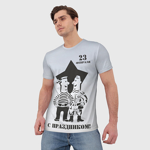 Мужская футболка Солдат и Матрос / 3D-принт – фото 3