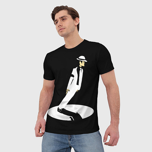 Мужская футболка Силуэт Майкла Дж / 3D-принт – фото 3