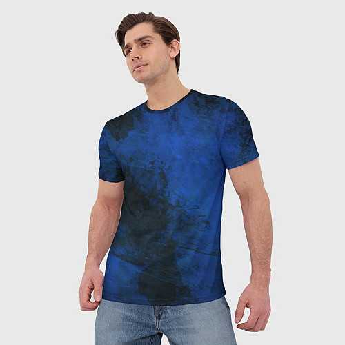 Мужская футболка Синий дым / 3D-принт – фото 3