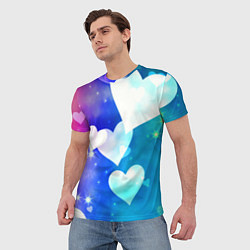 Футболка мужская Dreamy Hearts Multicolor, цвет: 3D-принт — фото 2