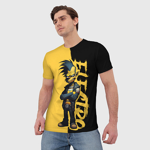 Мужская футболка Панк рокер Simpson / 3D-принт – фото 3