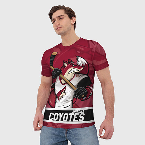 Мужская футболка Arizona Coyotes маскот / 3D-принт – фото 3