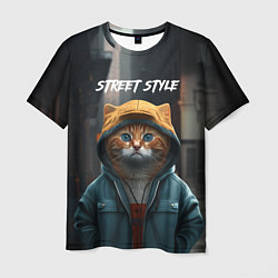 Футболка мужская Street cat, цвет: 3D-принт