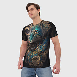 Футболка мужская Тигр Irezumi, цвет: 3D-принт — фото 2