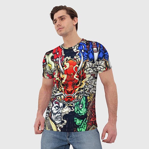 Мужская футболка Irazumi devil / 3D-принт – фото 3