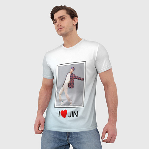 Мужская футболка Я люблю Джина / 3D-принт – фото 3