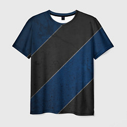 Футболка мужская Темно-синие линии, цвет: 3D-принт