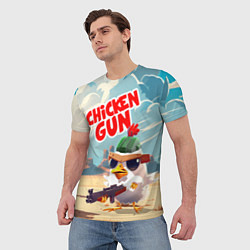 Футболка мужская Chicken Gun, цвет: 3D-принт — фото 2