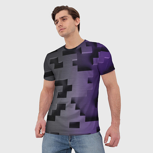 Мужская футболка Кубический лабиринт / 3D-принт – фото 3