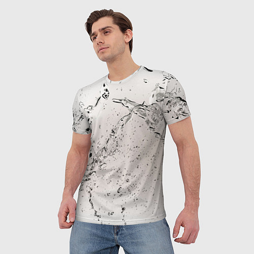 Мужская футболка Волна на стекле / 3D-принт – фото 3