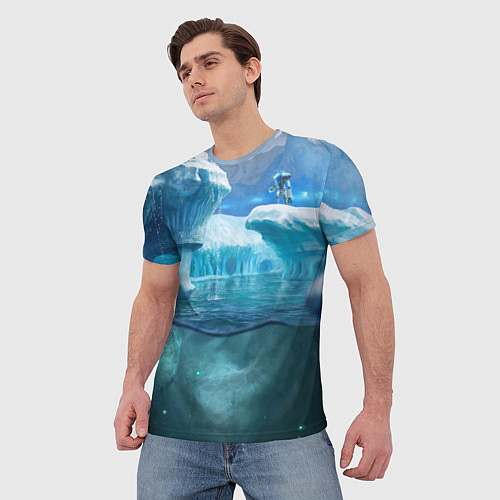 Мужская футболка Subnautica - КРАБ на леднике / 3D-принт – фото 3
