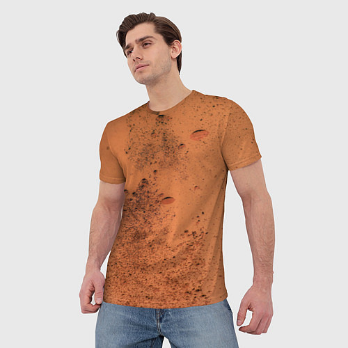 Мужская футболка Песчаные штрихи / 3D-принт – фото 3
