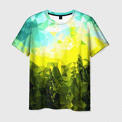 Футболка мужская Green abstract colors, цвет: 3D-принт