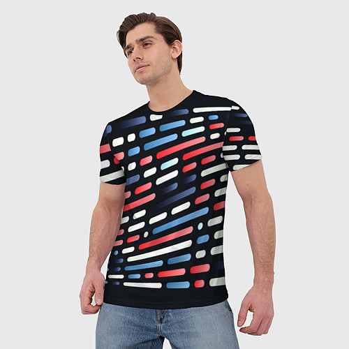 Мужская футболка Vanguard neon pattern / 3D-принт – фото 3