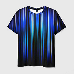 Футболка мужская Neon line stripes, цвет: 3D-принт
