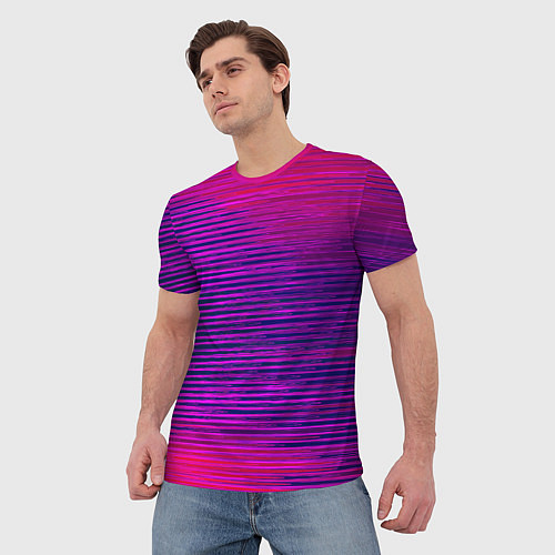 Мужская футболка Color radiation / 3D-принт – фото 3